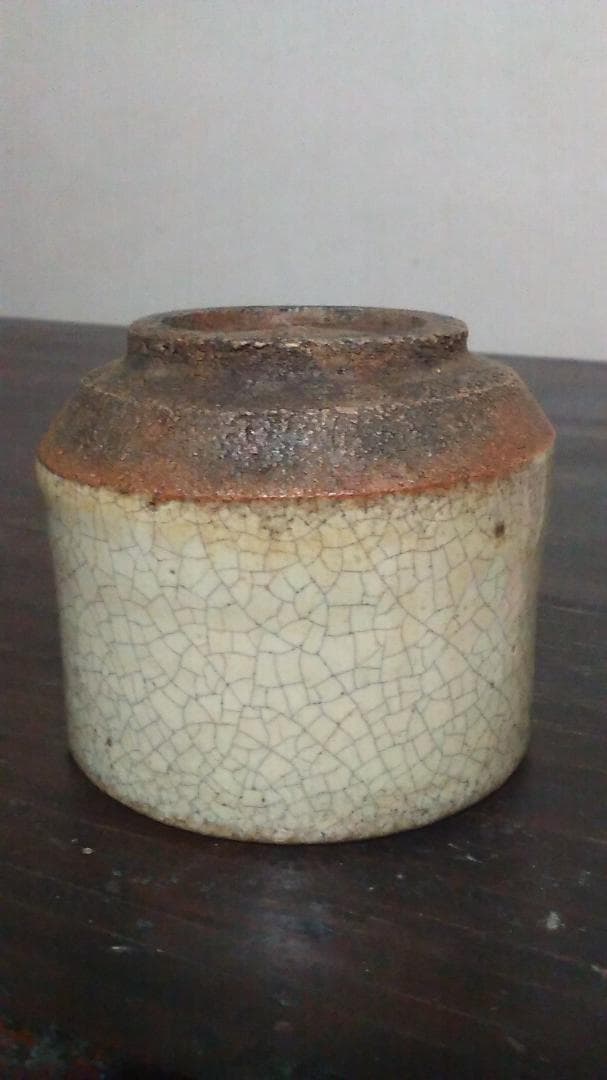 斑　唐津　筒盃　ぐい呑　無傷　保存箱付