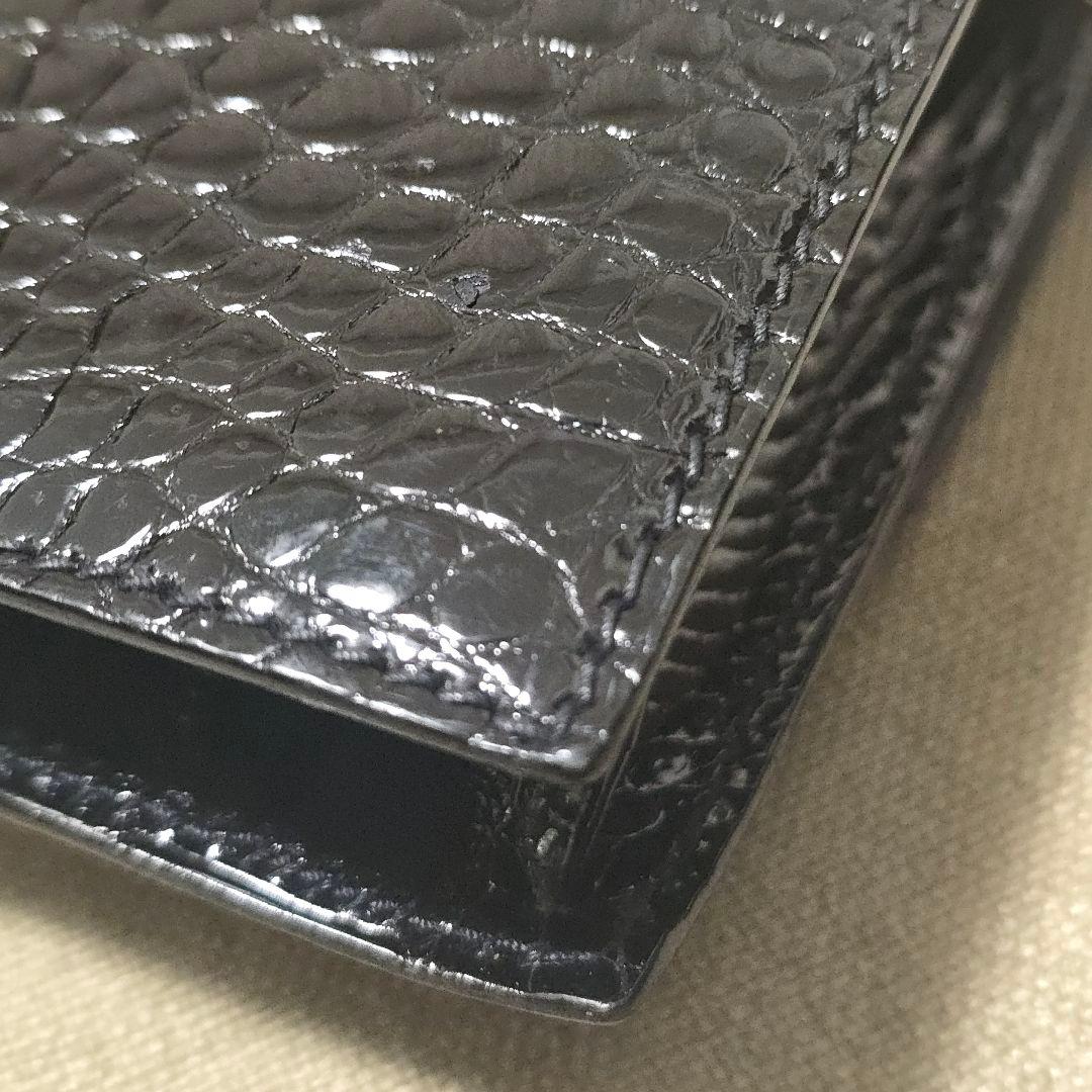 美品SPREAFICOクラッチバッグシャイニングクロコダイル