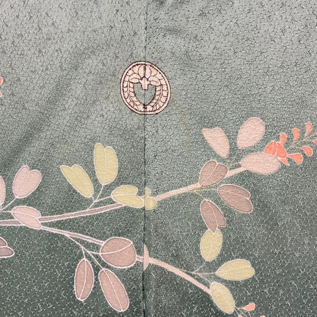D30 訪問着 豪華花模様 一つ紋 正絹 着物 袷 極美品