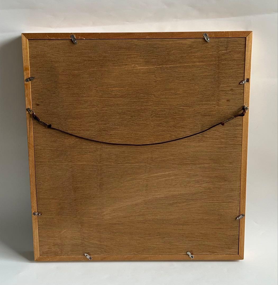 在銘 水彩画 街並みと山の風景