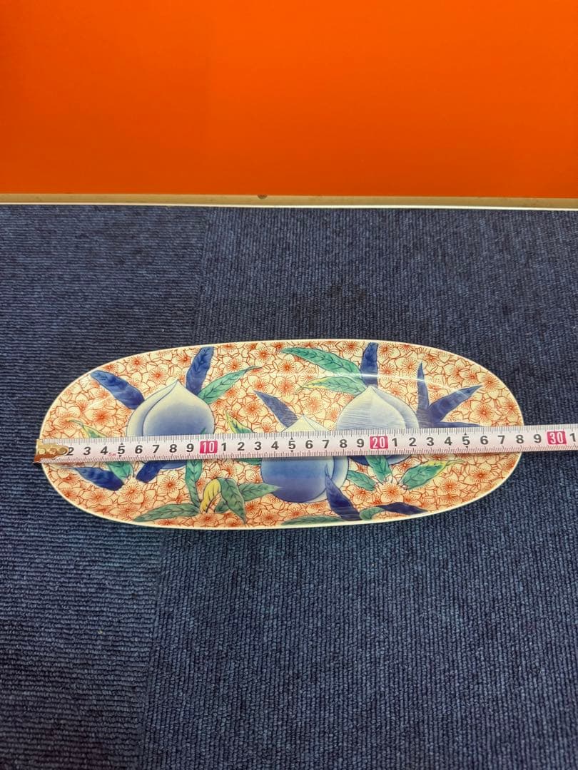 1720 鍋島　其泉　桃文　皿