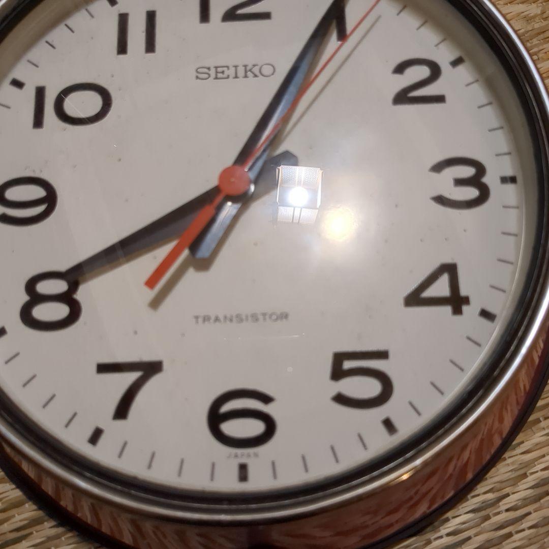 SEIKO 壁掛け時計 赤　昭和レトロ　当時物実動　ヴィンテージ