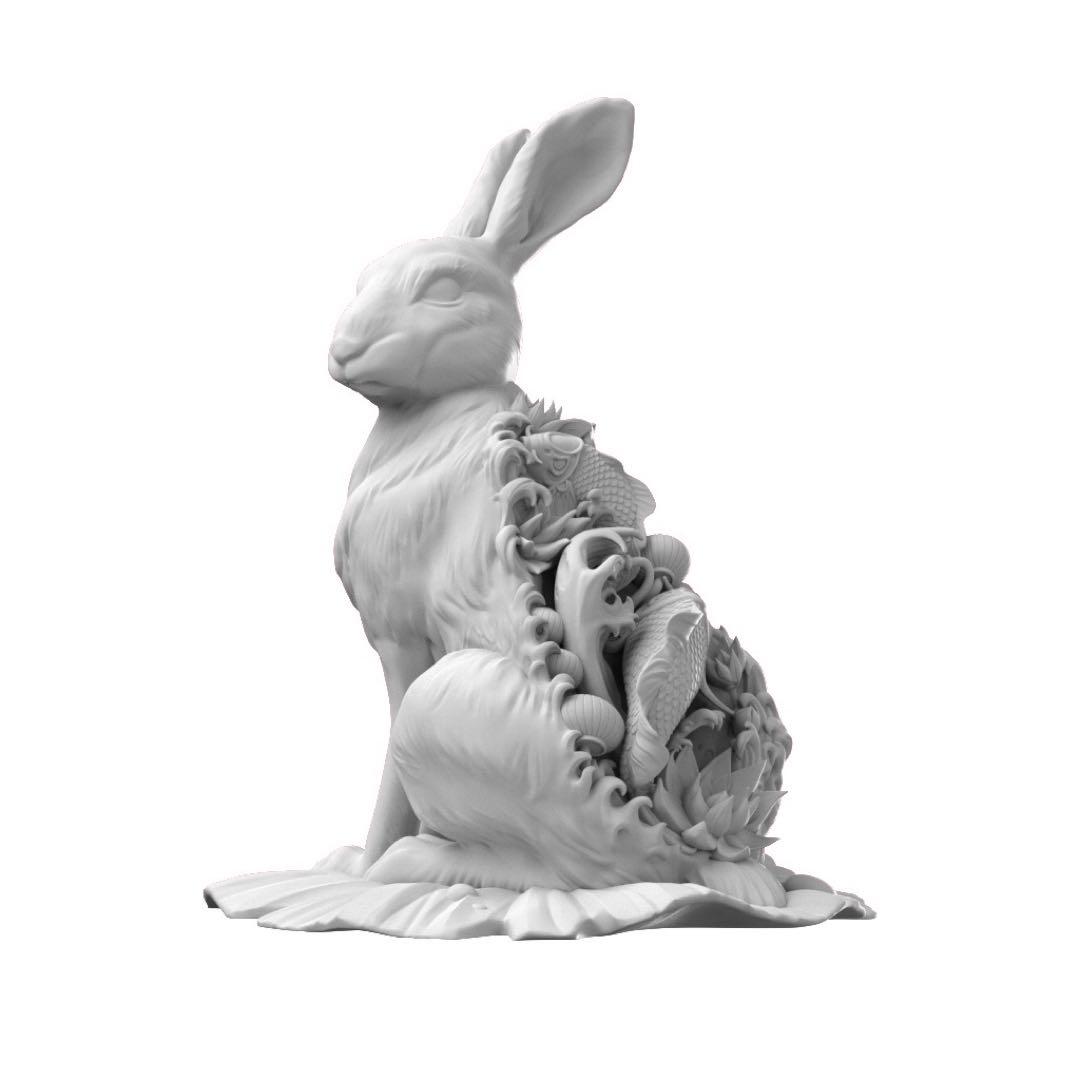 ウォーター・ラビット　水のような兎　スタチュー　フィギュア　アートトイ　限定