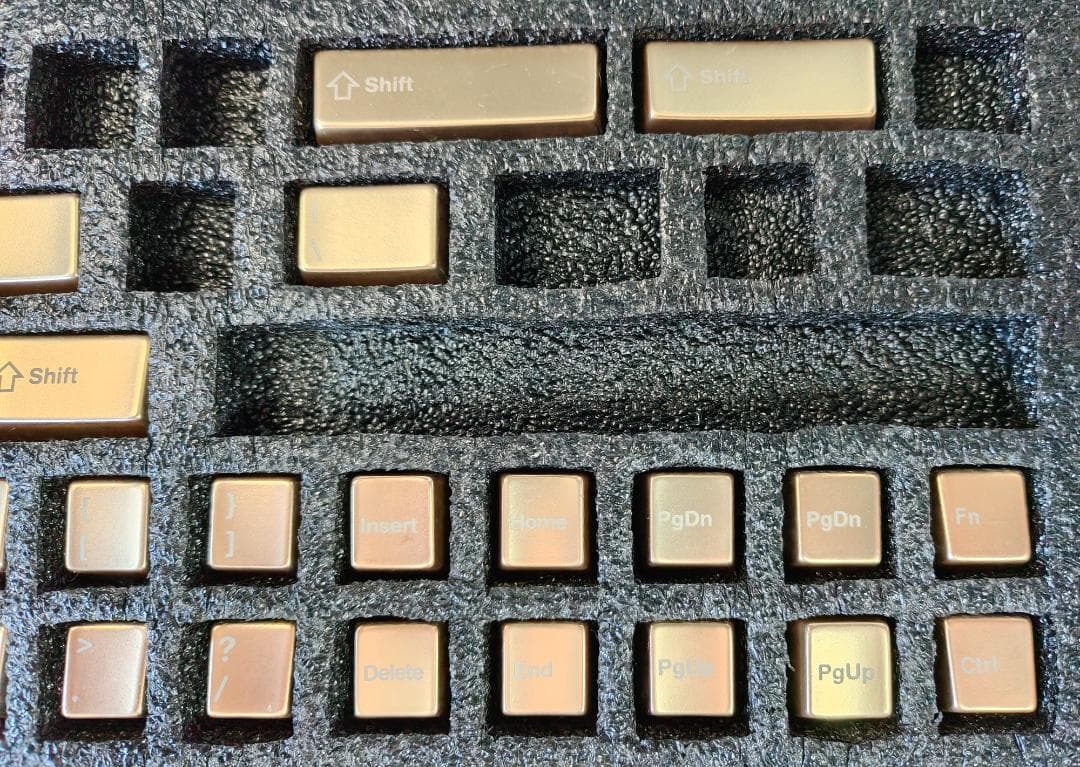 awekeys satin goldフルメタルキーキャップセット