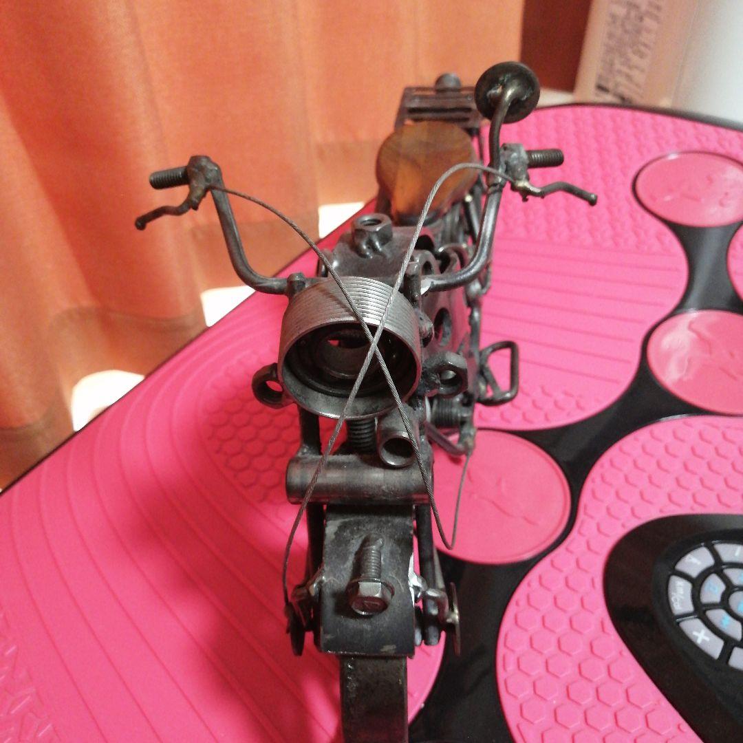 オートバイ　アート鉄３０年物　メタル素材