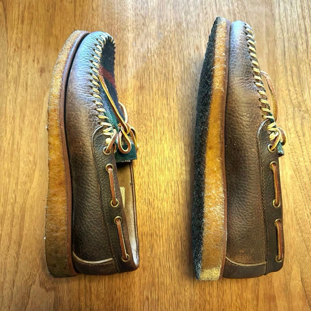 希少！USA製 POLO RALPH LAUREN レザー × ウール モカシン