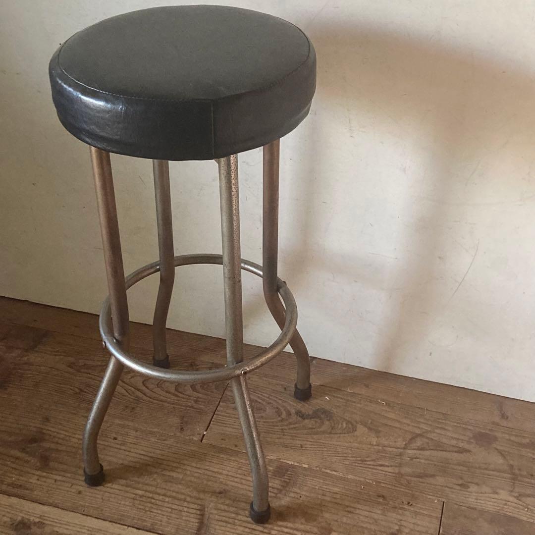 ヴィンテージ レトロ 回転式 カウンターチェア ハイスツール インダストリアル
