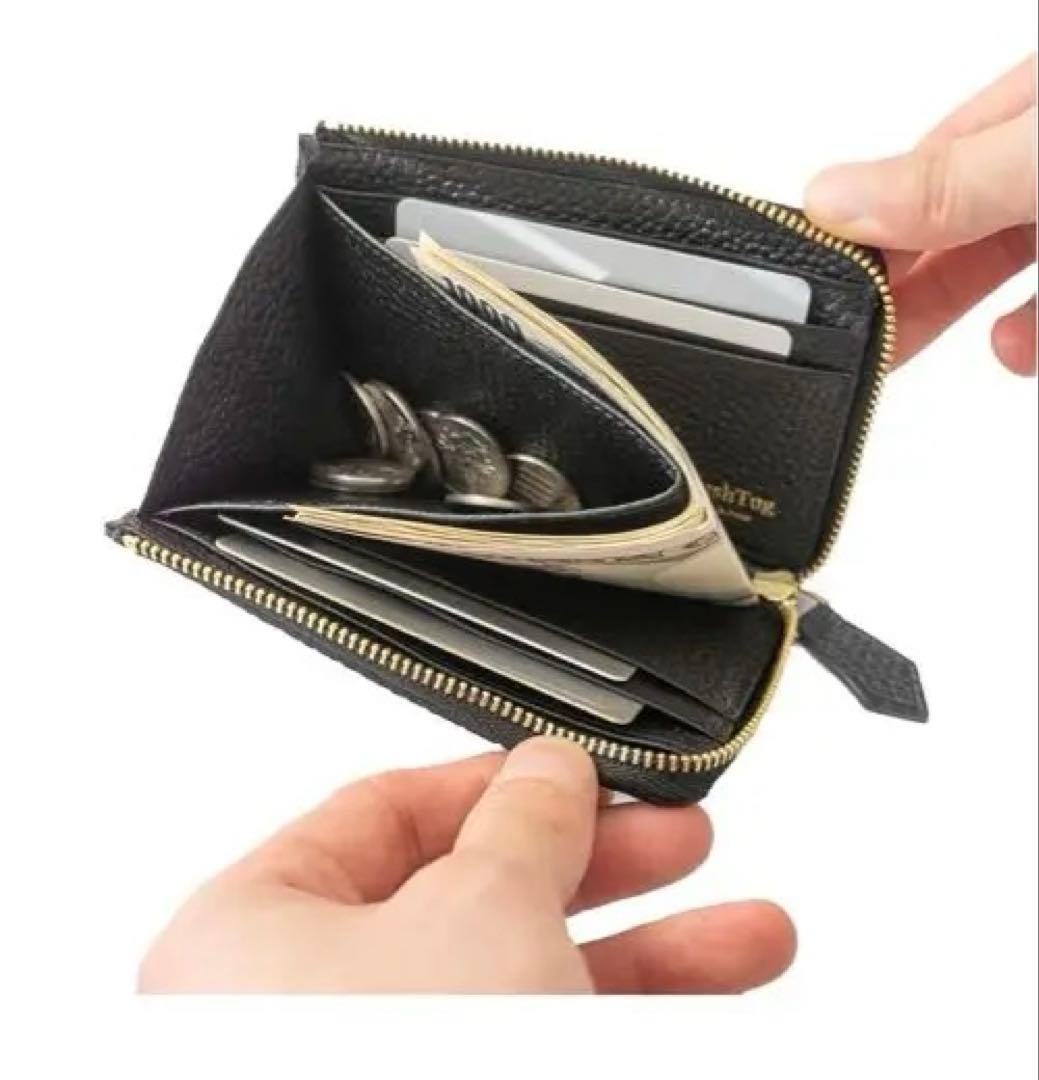 [HushTug] レザー L字 ファスナー 財布