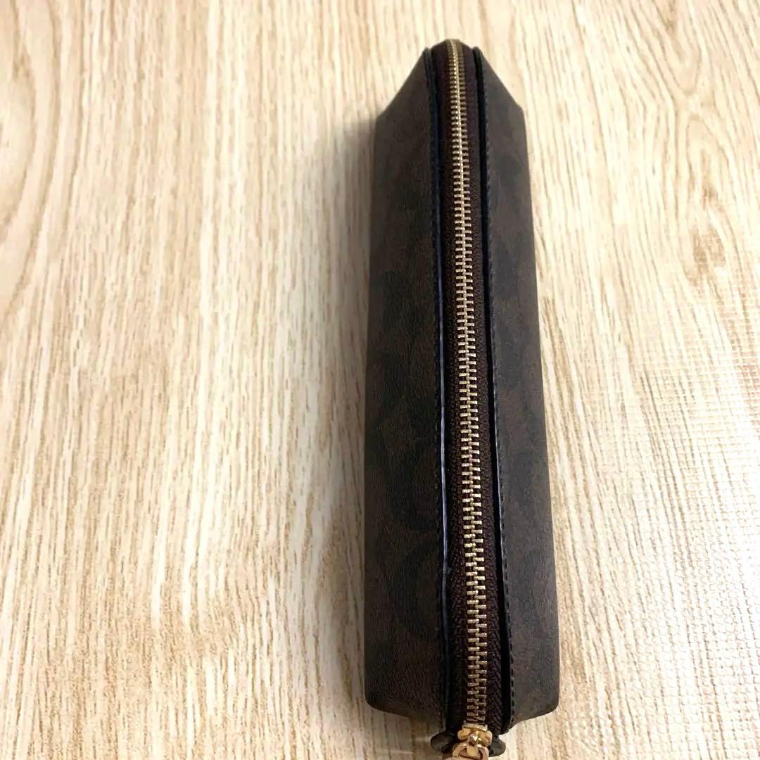 ダークブラウン レザー ペンケース COACH コーチペンケース