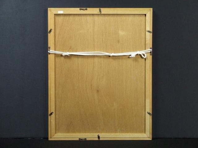 現代美術　山中現　直筆サイン『黒のかたち』ペーパーに水彩＆コラージュ 0501M