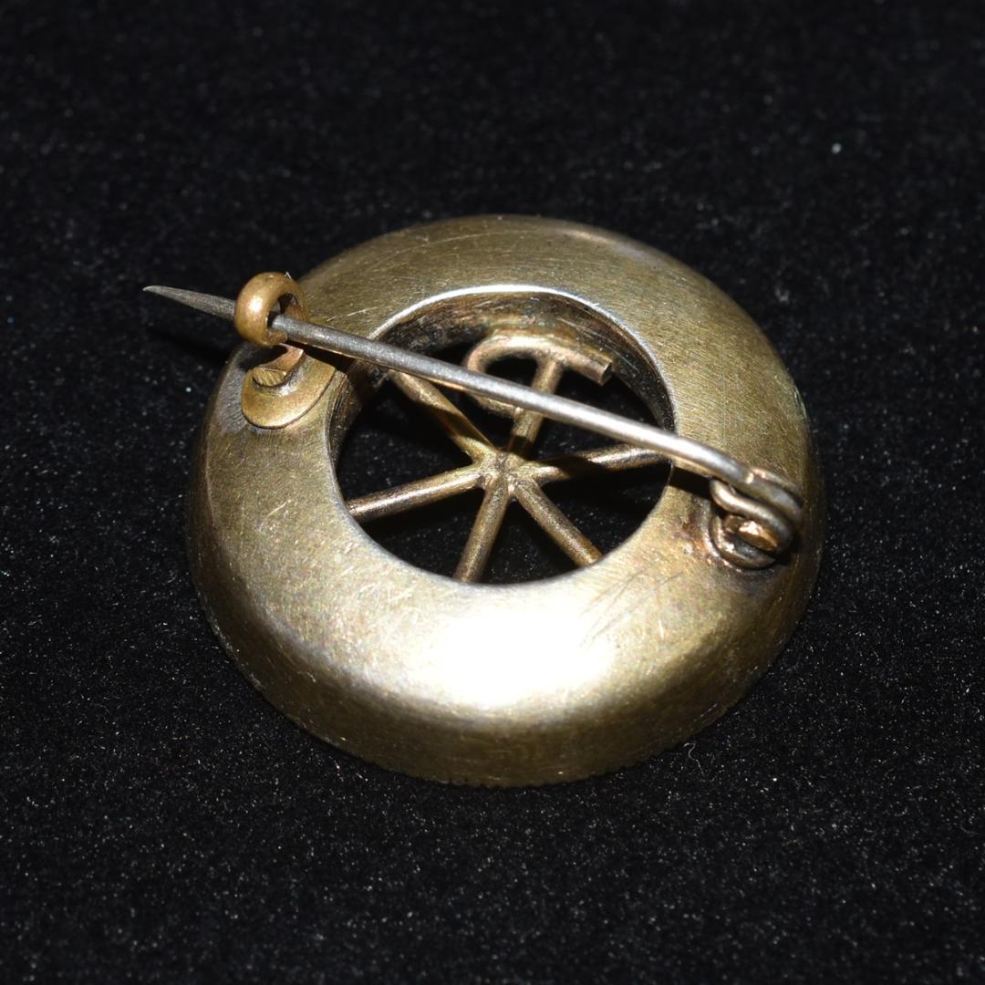 ロコ伊アンティーク XPのマイクロモザイクブローチ 完品