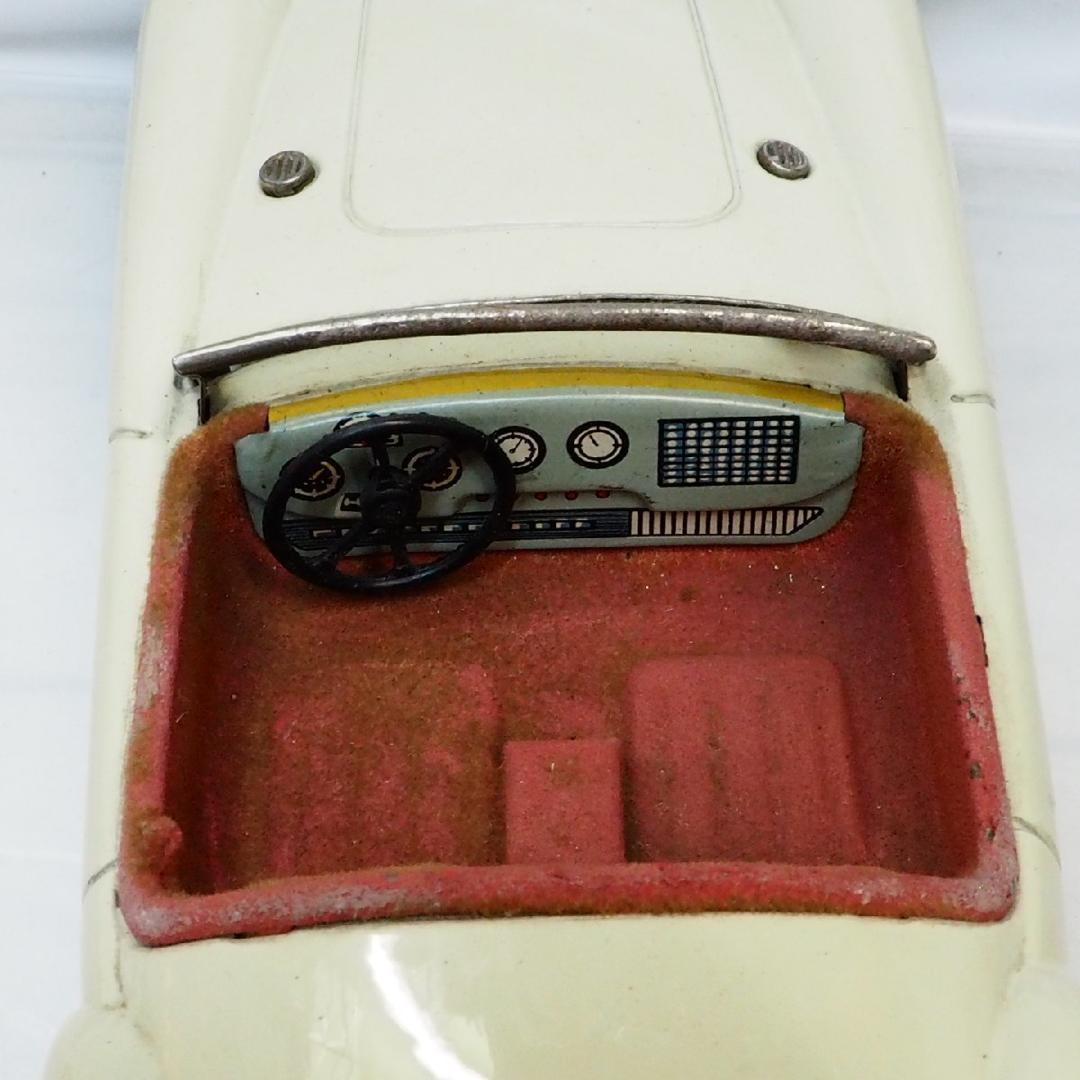 旭玩具【MG MGA 1600カブリオレ 白】ブリキ tin toy car箱無