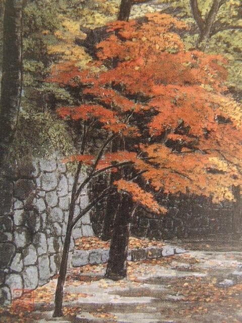 澁澤卿、【秋門壮麗】、希少な額装用画集より、新品額装付、状態良好