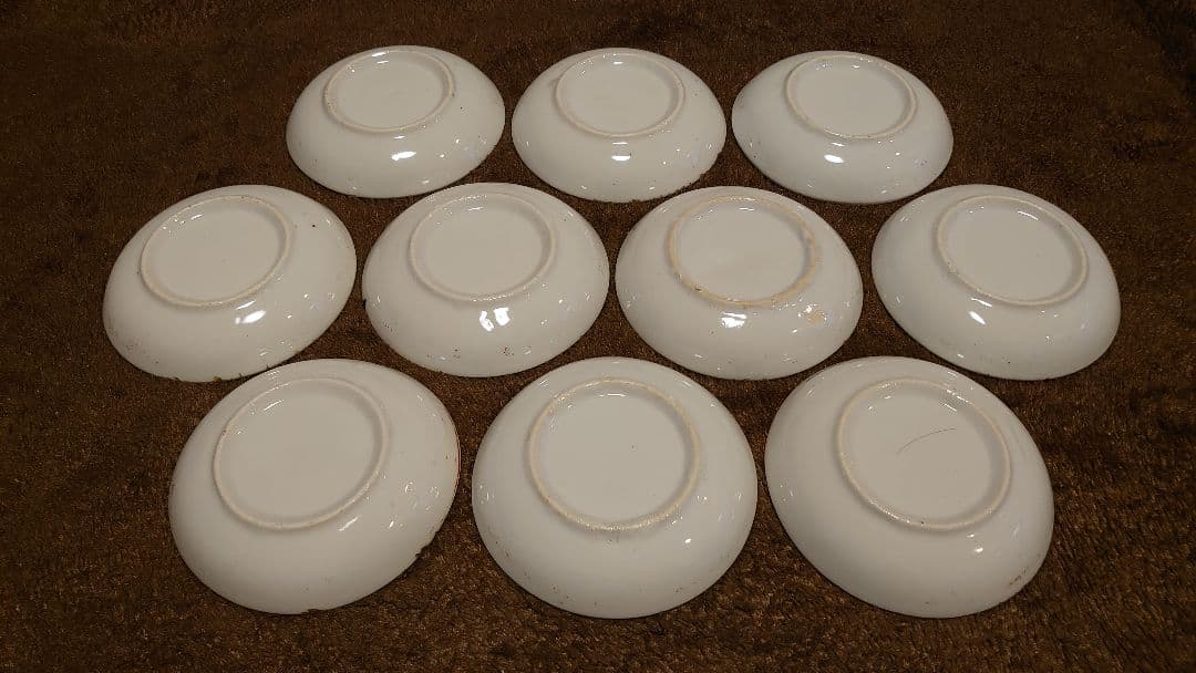 古伊万里　伊万里　色絵　 豆皿　菓子皿　ざくろの図　蔵出し　10客