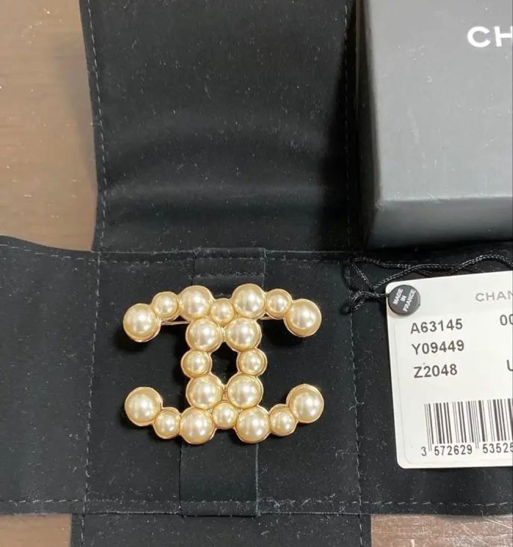 CHANEL シャネル　ブローチ　美品　パール
