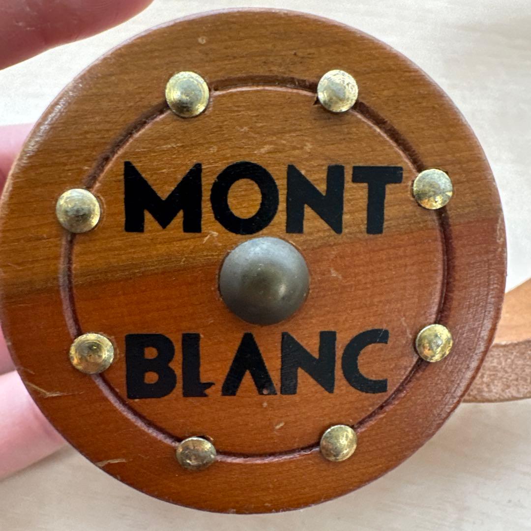 非売品 MONTBLANC モンブラン ペン立て 大砲型 木製 ペンスタンド