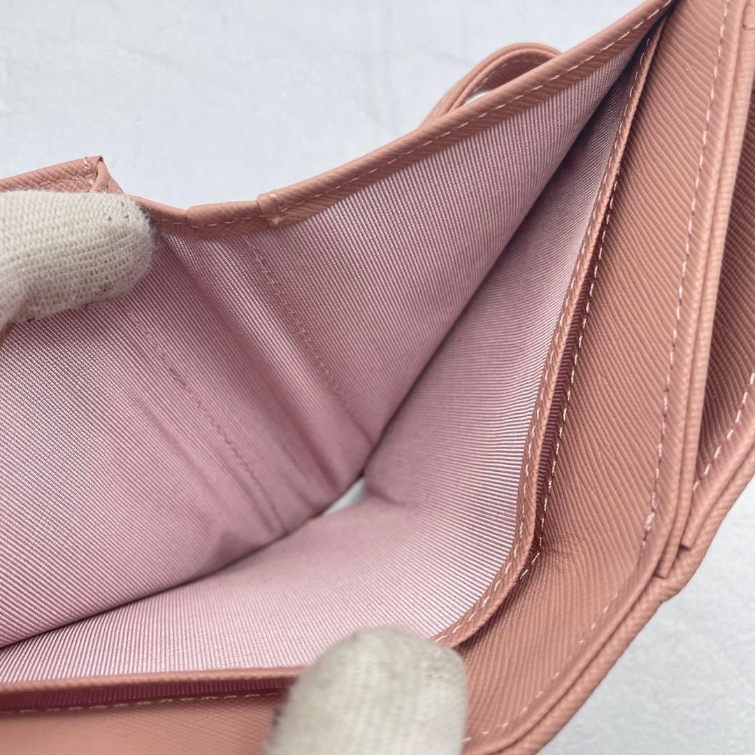 未使用級✨ ピンキー&ダイアン　パドロック　二つ折り財布　ピンク　L字ファスナー