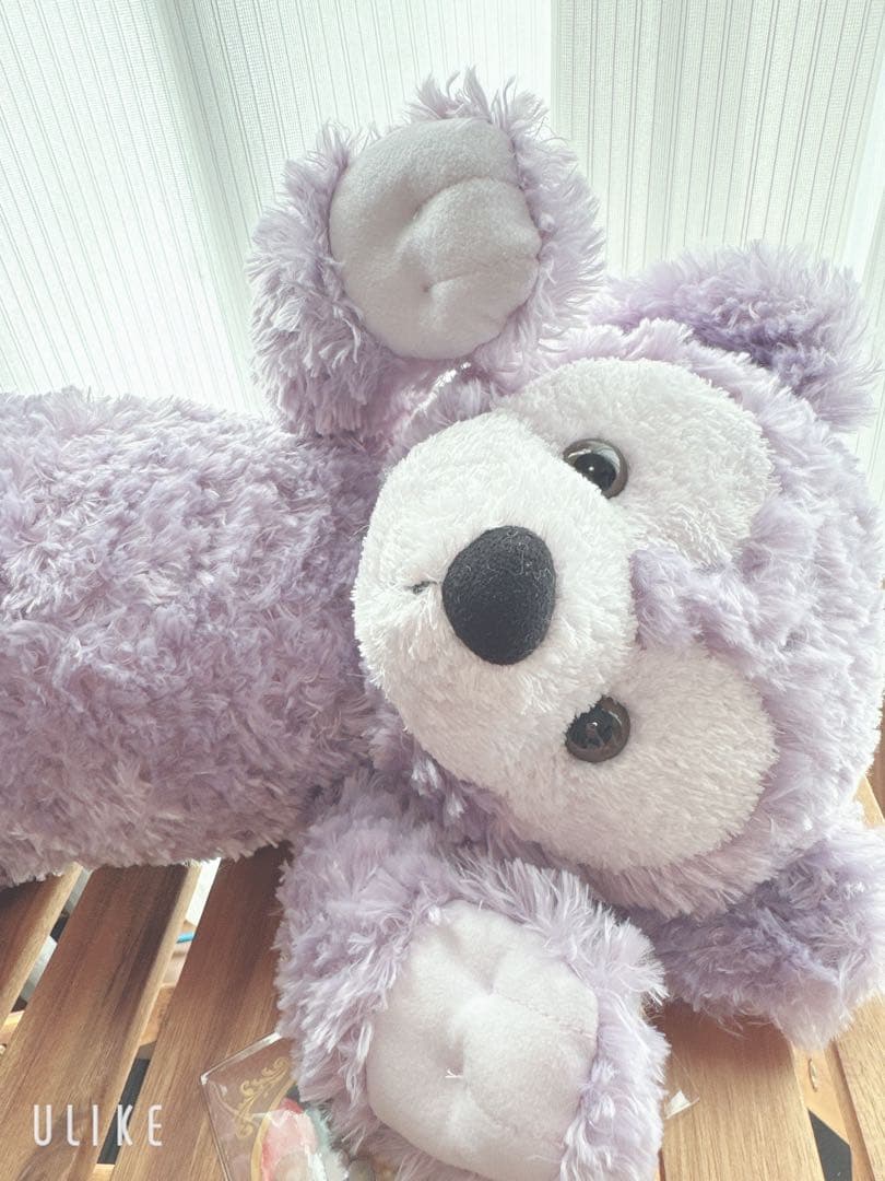 wdw ダッフィー パープル　ディズニーベア　ぬいぐるみ