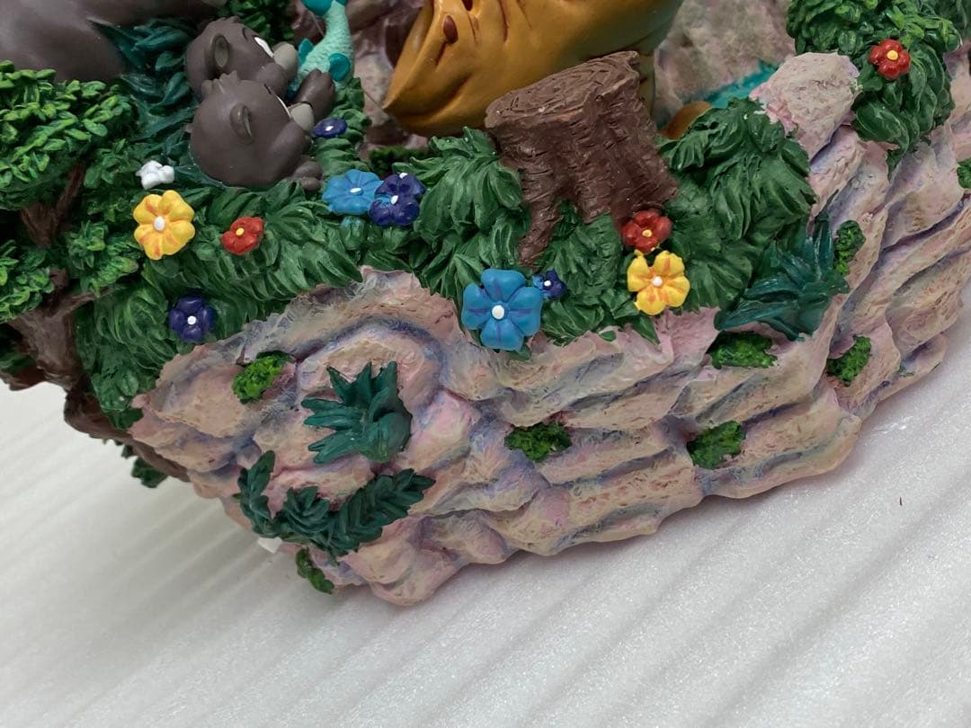 3-2886 廃盤品 ディズニー フィギュア グーフィー森の動物達 釣り 滝置物