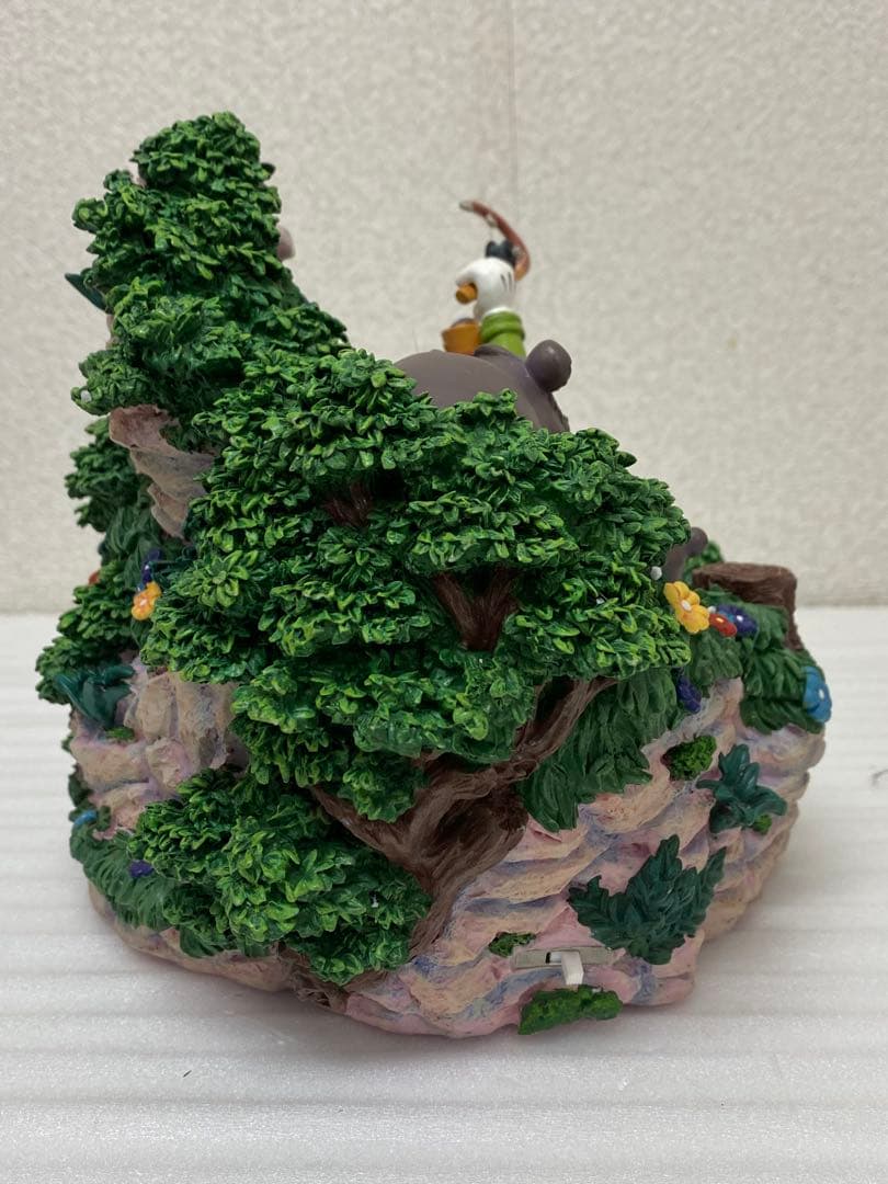 3-2886 廃盤品 ディズニー フィギュア グーフィー森の動物達 釣り 滝置物