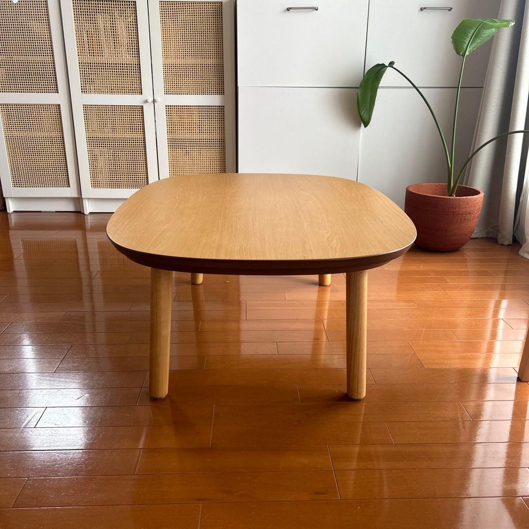 はた_【無印良品】こたつにもなるローテーブル小、毛布付き!