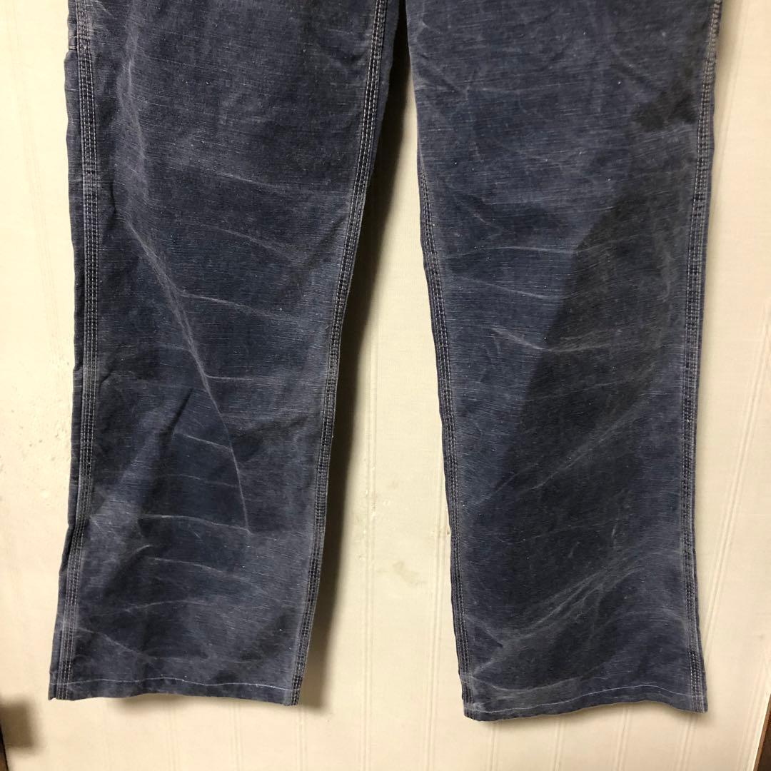 大人気❗️Carhartt ワイド USED加工 ペインターパンツ 茄子紺 W28