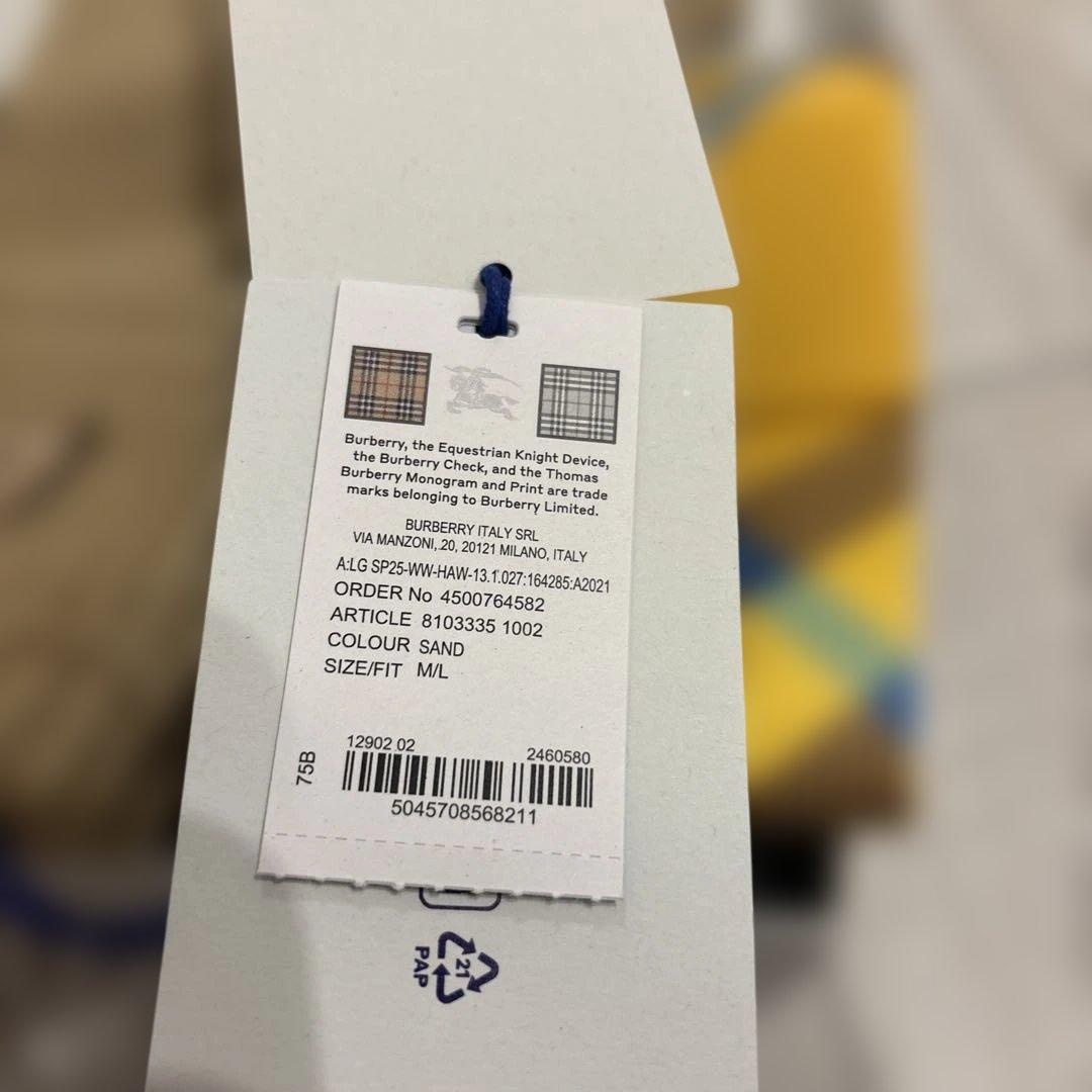 BURBERRY ロゴパッチウールブレンドグローブ Gray Mサイズ