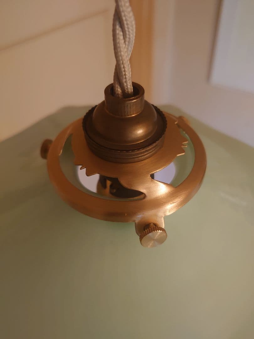 フランス1910s'ヴァセリン(ウラン)ペンダント シーリングランプ