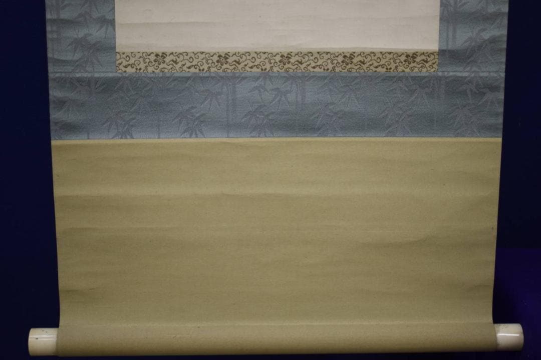 真作/森安石象/紅梅に白菜図/布袋屋掛軸HI-491