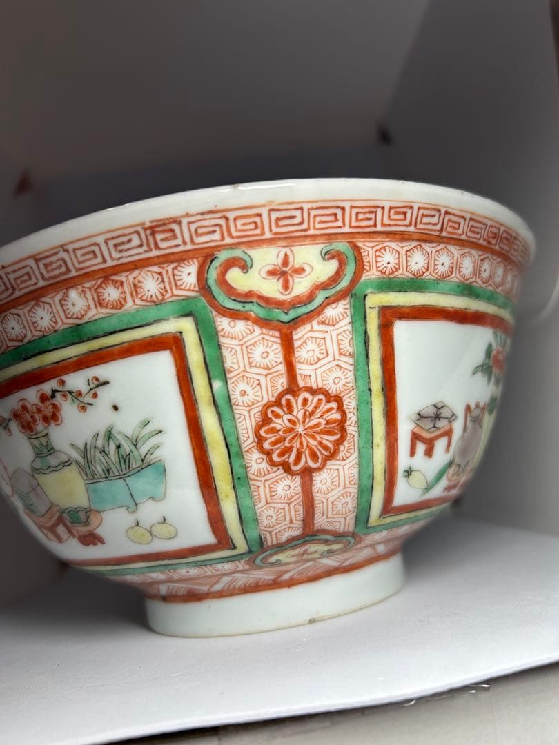 大明萬暦年製 深鉢 直径18cm 中国美術　重さ451グラム　五彩