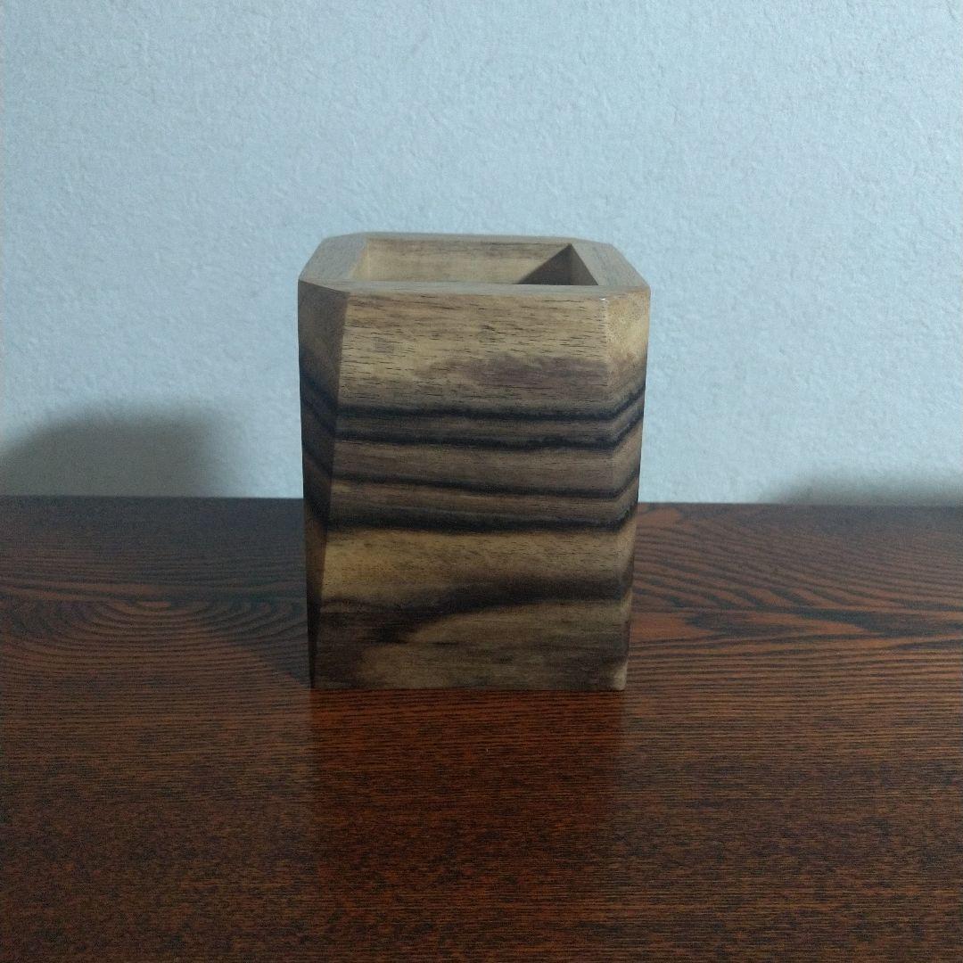 黒柿ペン立て・スマホスタンド・ぺーパーナイフ　3点セット