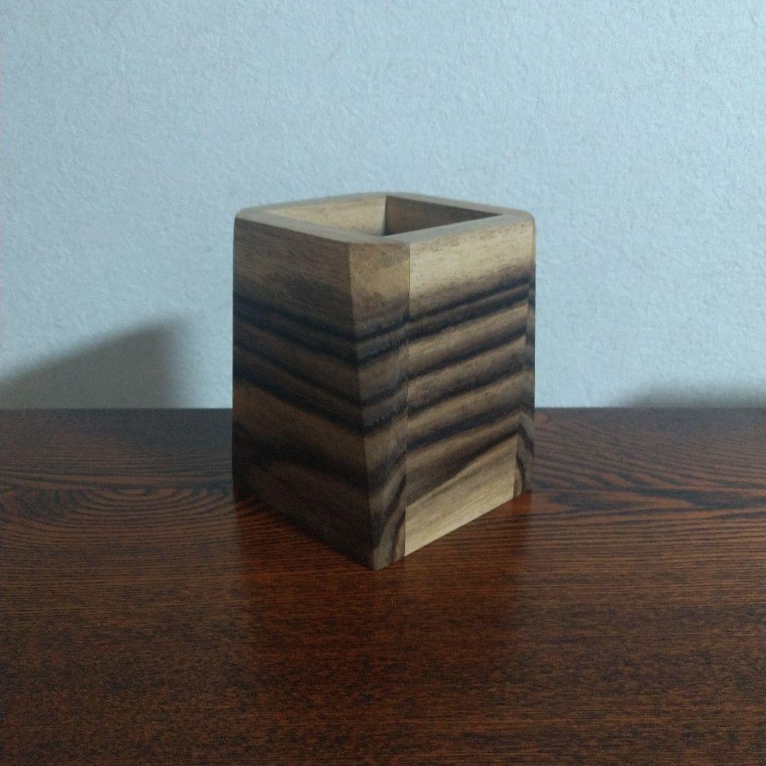 黒柿ペン立て・スマホスタンド・ぺーパーナイフ　3点セット