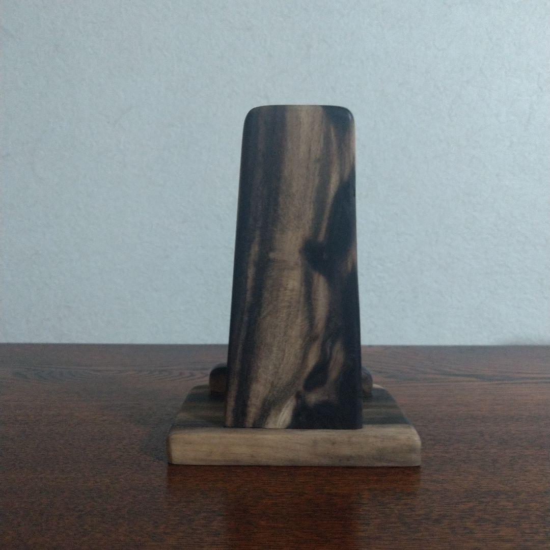 黒柿ペン立て・スマホスタンド・ぺーパーナイフ　3点セット