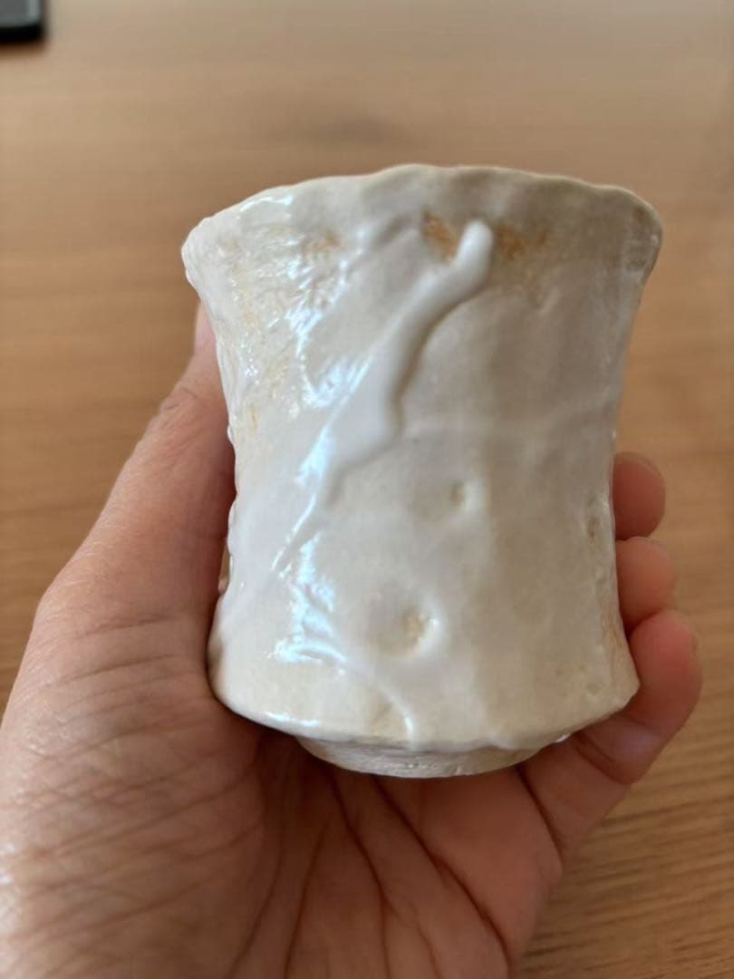 土冶器質 カップ 白(陶芸品)