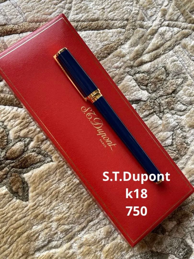 S.T.Dupont デュポン　万年筆　ボルドーカラー　Ｋ18 750