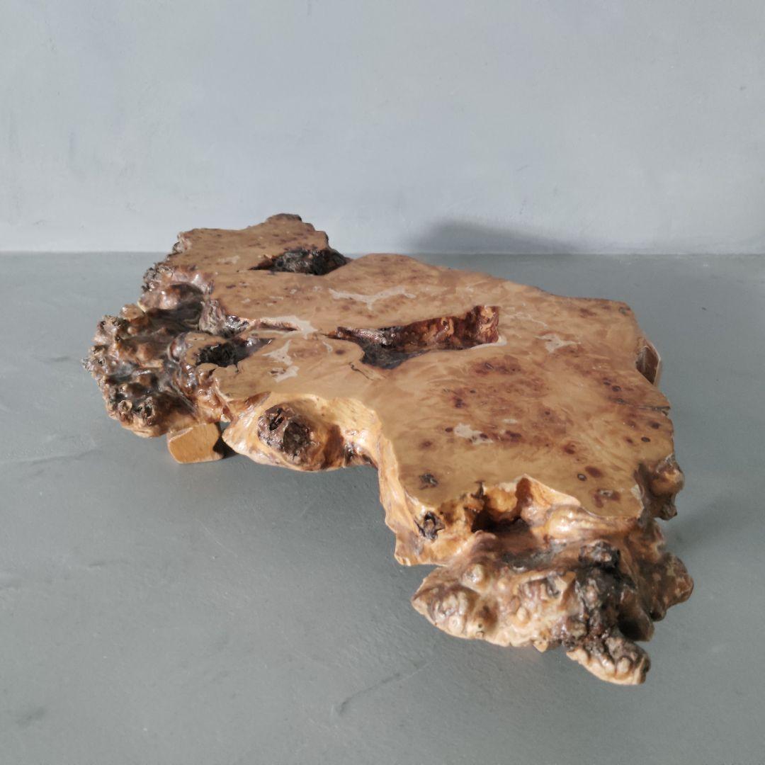 天然木一枚板 瘤台 花台 盆栽台 置き台 飾り台 こぶ 侘び寂び