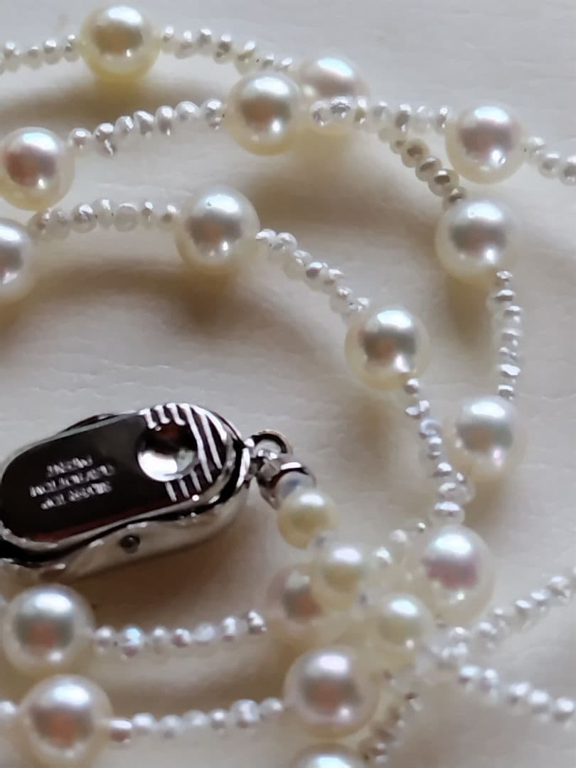 アコヤ真珠ベビーパール、あこや真珠砂ケシパールのネックレス