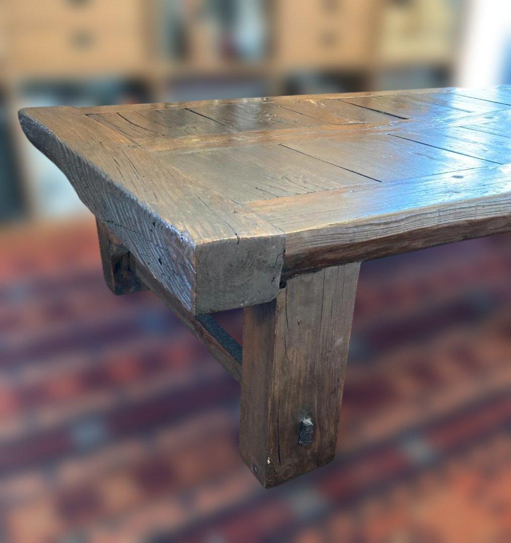 無垢材座卓 ダークブラウン 約160.5cm x 81cm x 38.5cm