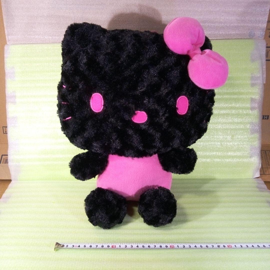 ハローキティ　ぬいぐるみ　EIKOH　エイコー　黒　ブラック　ピンク　レア