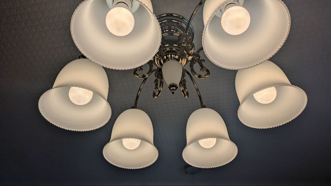 y530　アンティーク調　シャンデリア　ナショナル　6灯