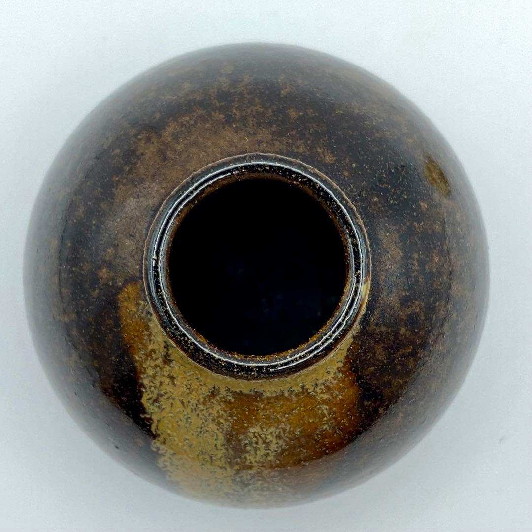 淡々斎書付 茄子茶入 膳所焼　陽炎園　共箱入　茶道具　濃茶器　唐物