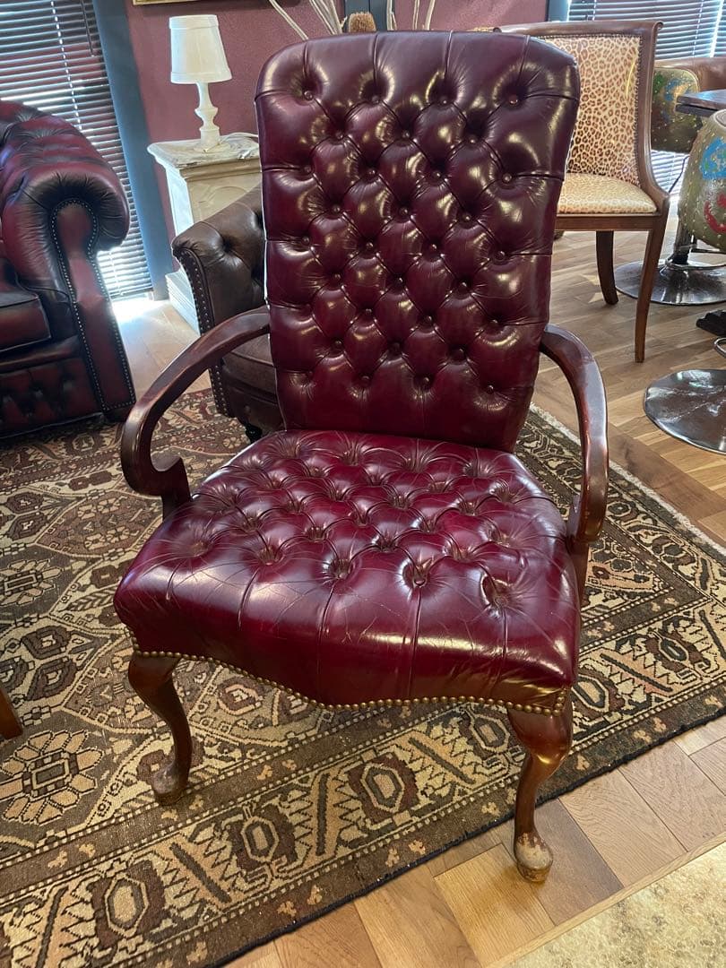 アンティーク　チェスターフィールド　チェア