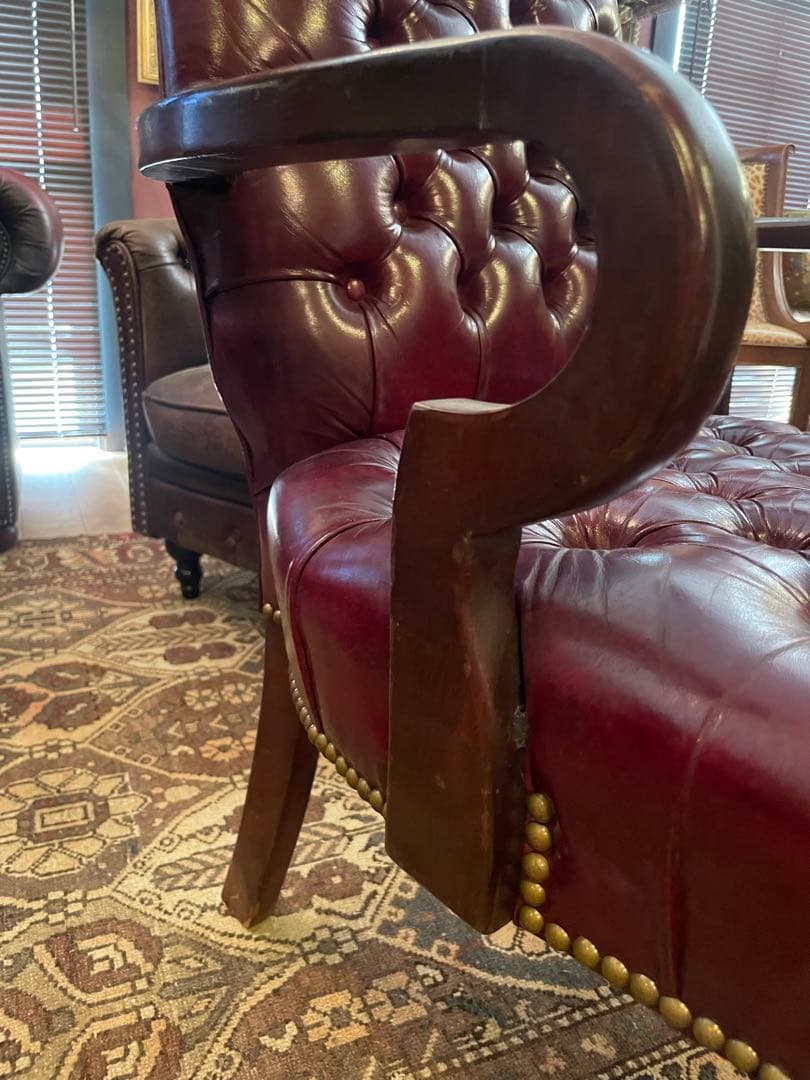 アンティーク　チェスターフィールド　チェア