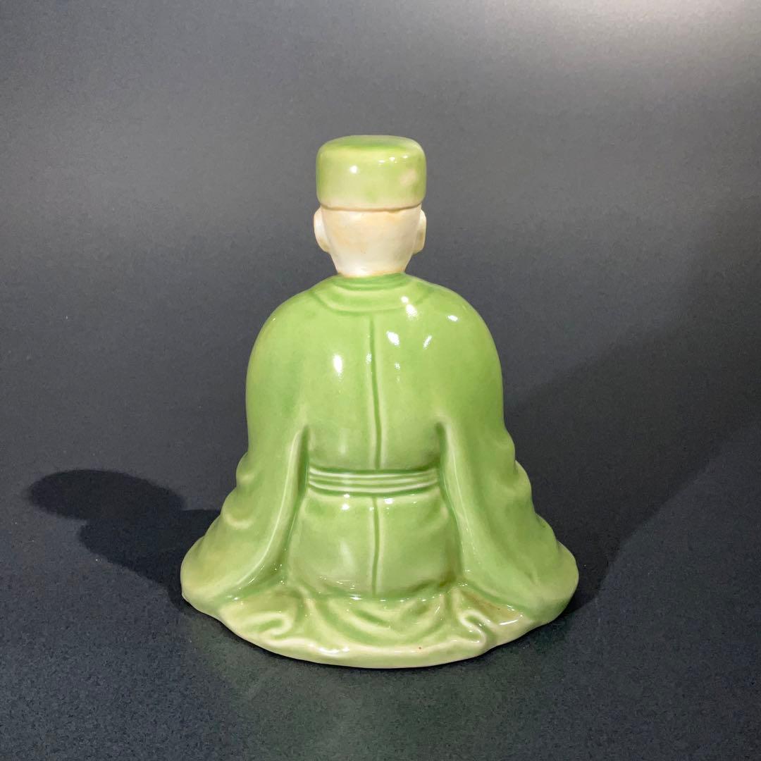 【茶道具】千利休　座像　青磁　利休忌　床飾　6R0886お14