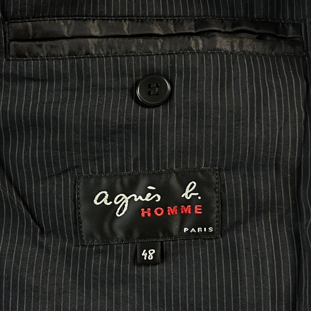 [agnes b.] ブラックレザージャケット サイズ48