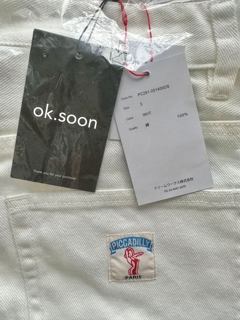 ok.soon×piccadilly コットンホワイトペインターパンツ 3