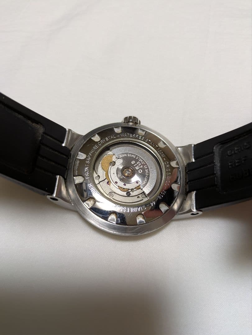 【再出品】ORIS 自動巻き ラバーベルト 黒文字盤