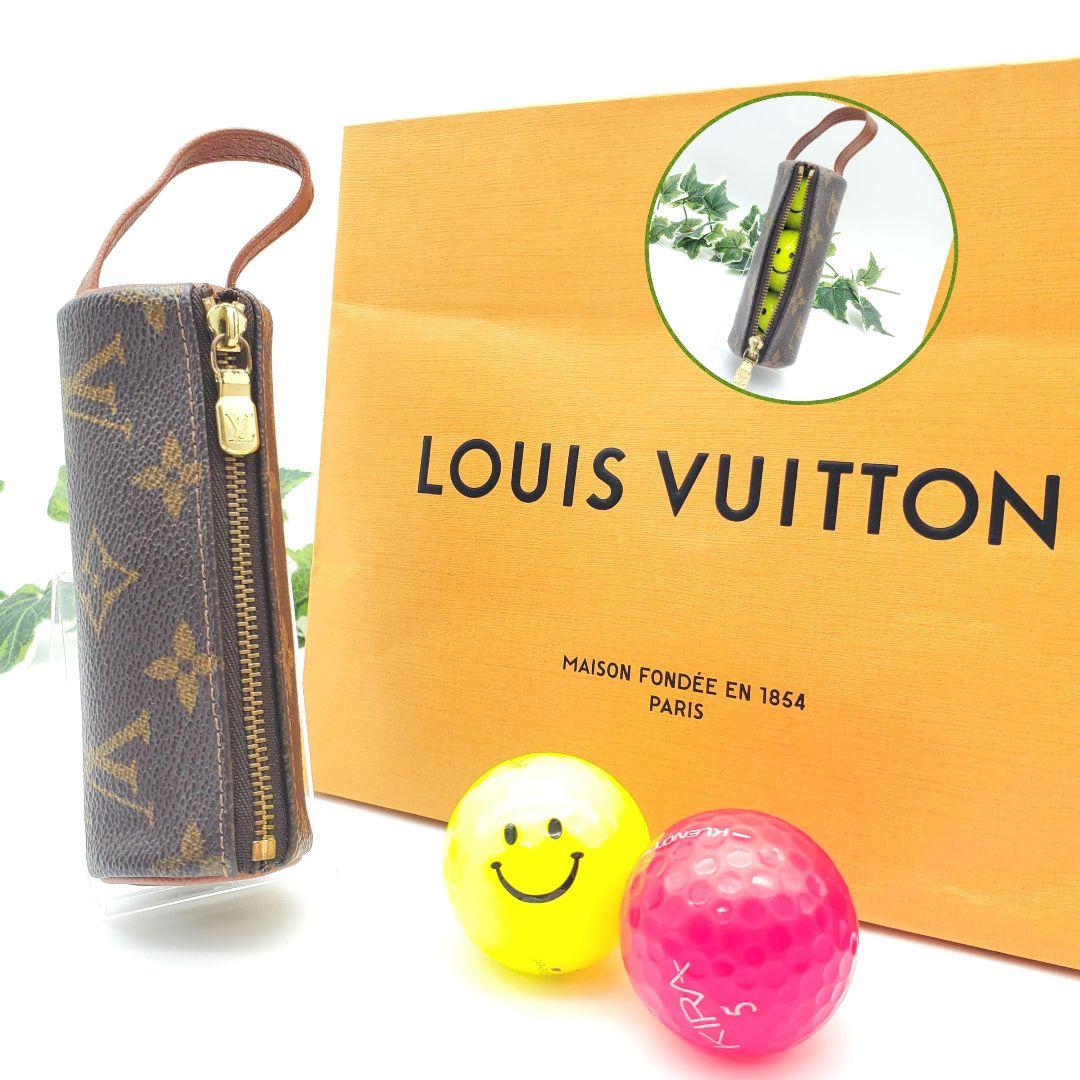 【美品】LOUIS VUITTON ルイヴィトン ゴルフボールケース ミニポーチ