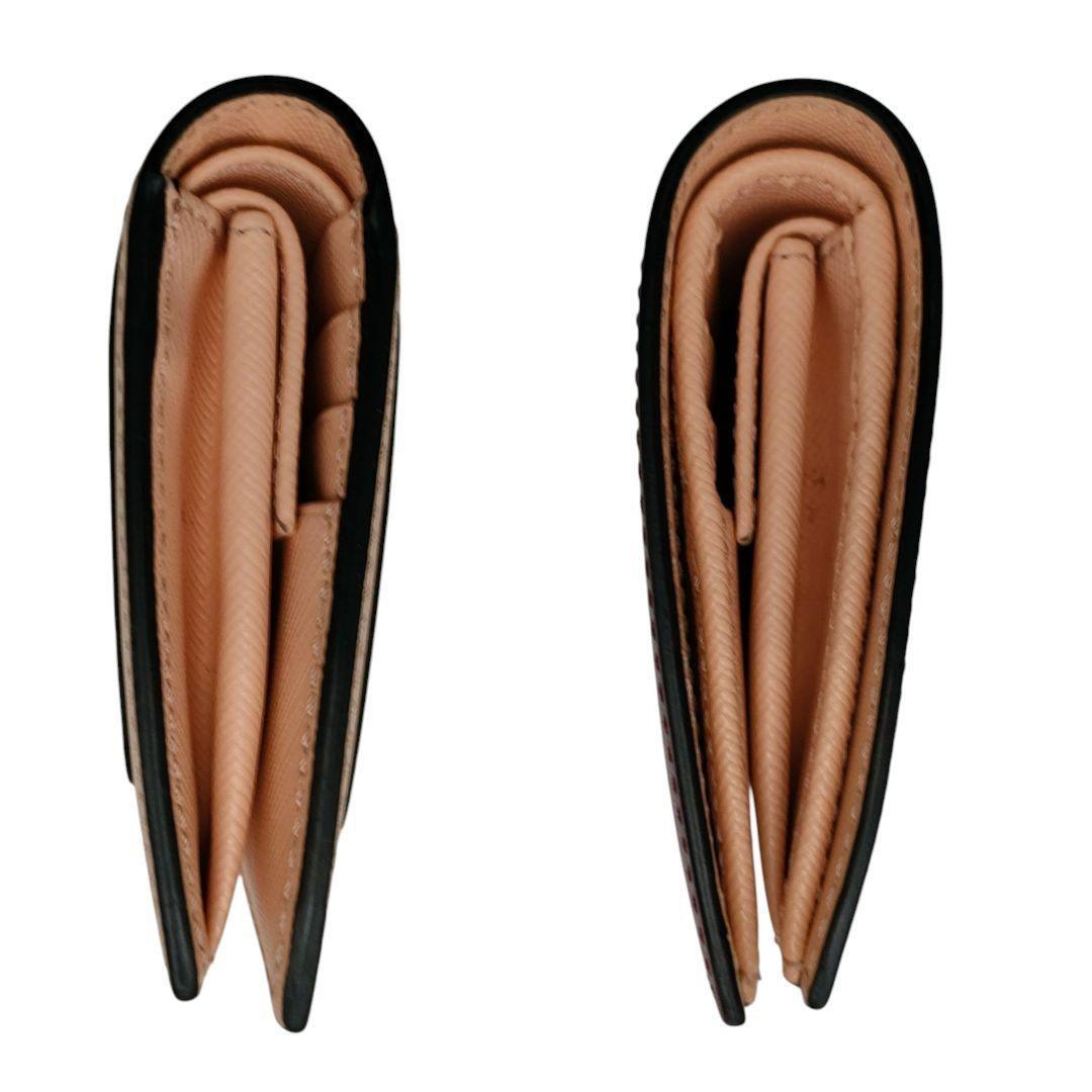 マルニ　二つ折り財布　ボルドー　アイボリー　ピンク