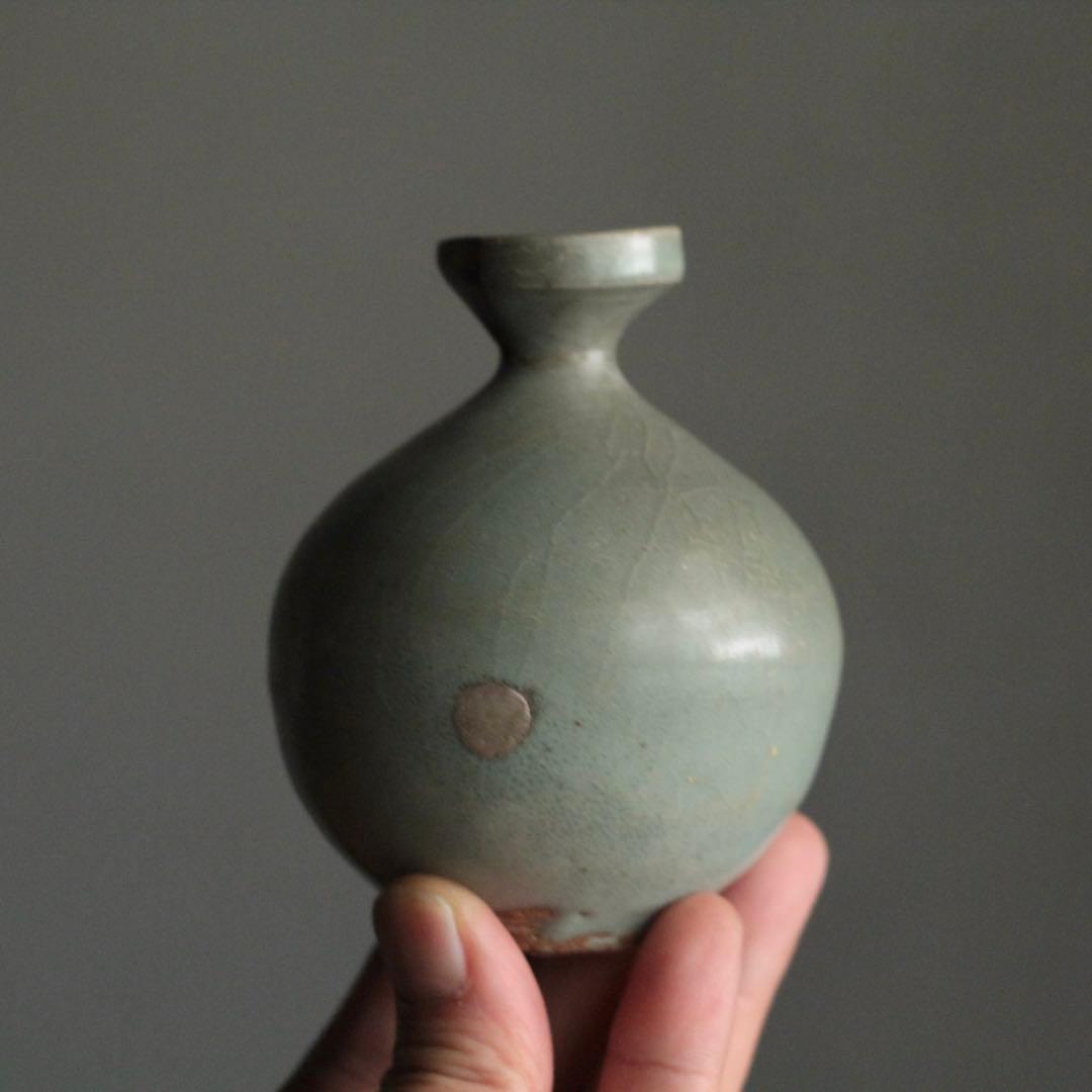 高麗青磁 丸形 徳利 朝鮮美術 古美術 古道具 アンティーク 酒器